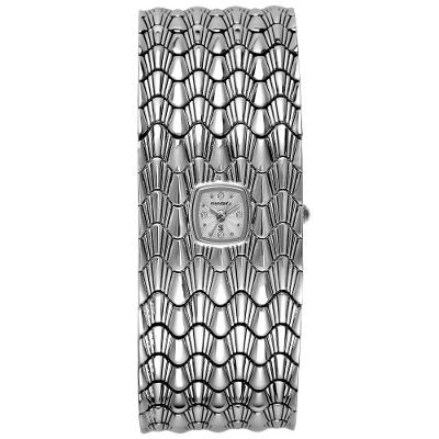 Relógio Feminino Mondaine Prata Analógico Bracelete Metal Retangular com Cristais