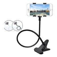 Suporte Universal Celular Articulado Pescoço Ganso Mesa Cama Preto - 1