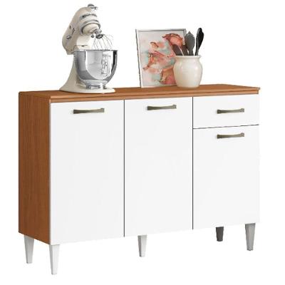 Balcão de Cozinha Atenas 3 Portas 1 Gaveta MDP 120CM Aramóveis