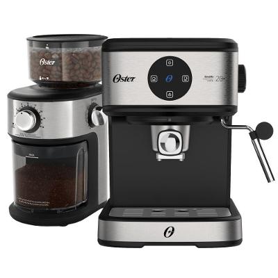 Kit Cafeteira Expresso e Moedor Oster OCAF900 2 Xícaras Cinza 220V