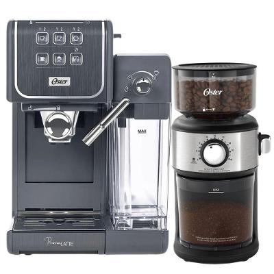 Kit Cafeteira Expresso Primalatte Touch Oster Aço Inox 1,5L Cinza 220V