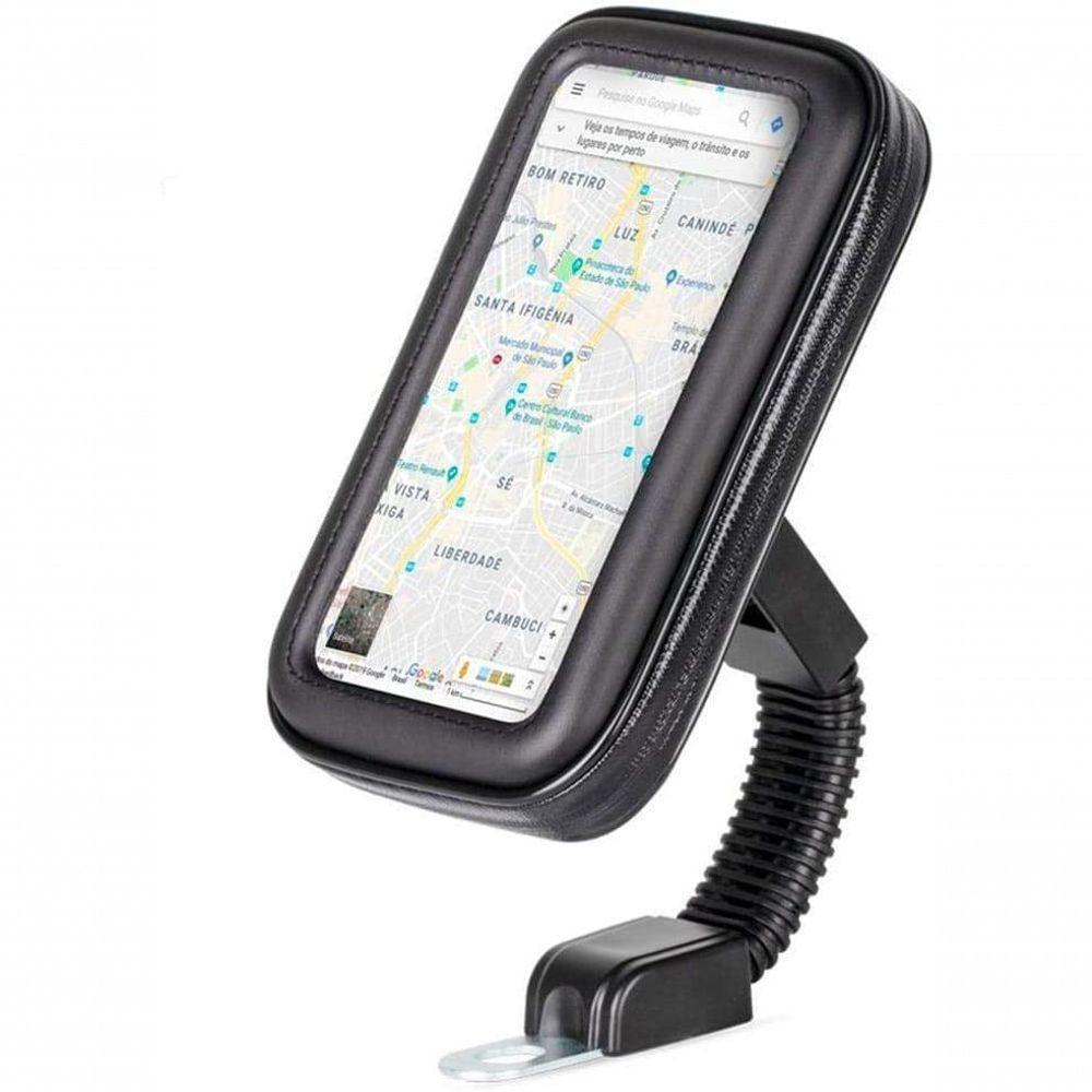 Suporte Capa Moto Retrovisor Prova D'Água Celular Até 6,3 Rt - 2