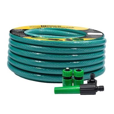 Mangueira para Jardim Acqua Trançada 20 Metros Verde com Kit Acessórios Dtools