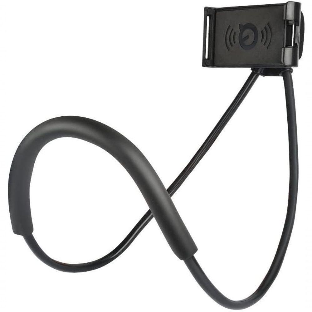 Suporte Celular Articulado De Pescoco Selfie Cama Mesa Sofa Preto Pescoço Preto - 1