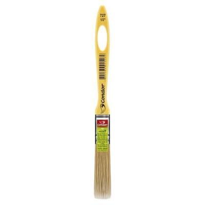 Pincel Sintético 1-2 Linha 1-2 Filamento Sintético Branco Unidade Condor para Pintura e Acabamento