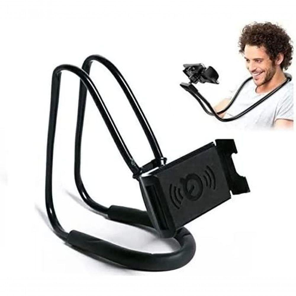 Suporte De Celular Flexível Articulado Para Pescoço -Preto - 1
