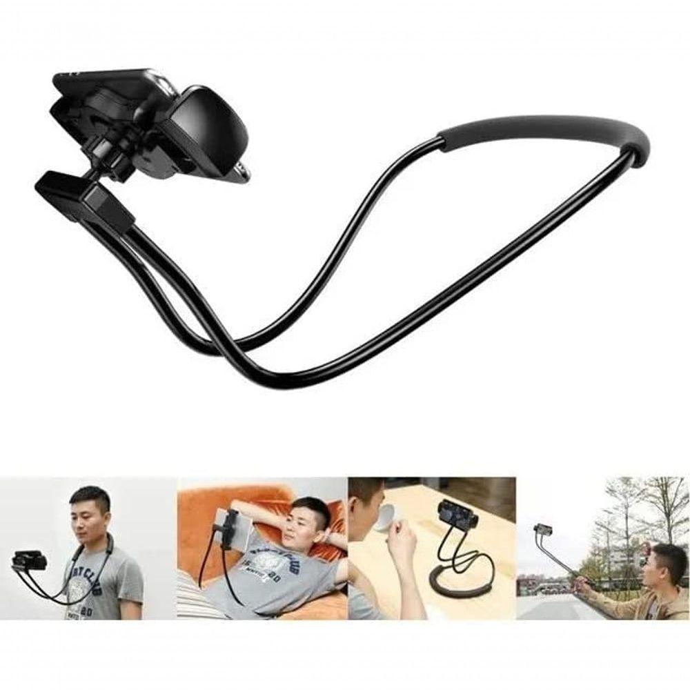 Suporte De Celular Flexível Articulado Para Pescoço -Preto - 2