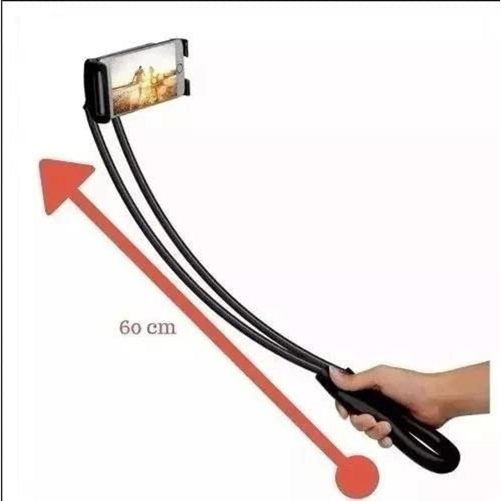 Suporte De Celular Flexível Articulado Para Pescoço -Preto - 3
