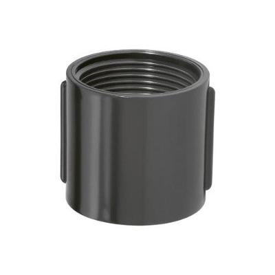 Luva para Eletroduto Roscável 3-4 para Instalações Elétricas PVC Preto Amanco Bivolt