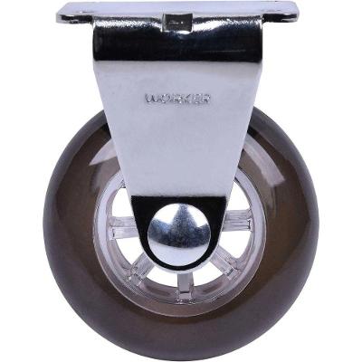 Rodízio de Gel Fume 50MM Fixo 40KG para Movimentação de Carga Cinza Worker
