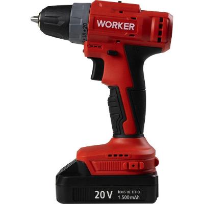 Parafusadeira-Furadeira Worker Profissional Pbbw 020 com 6 Bits 6 Brocas 200W Amarelo 20V