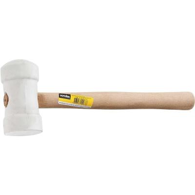 Martelo de Borracha 3079000600 para Azulejista 60MM Cabo em Madeira Branco Vonder