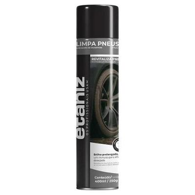 Limpa Pneus Spray LIMPA PNEUS SPRAY ETANIZ Brilho e Proteção para Pneus e Borracha Chesy 400ML