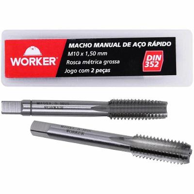 Macho de Fazer Rosca Worker 101 X 1,5MM DIN 352 (2 e 3) com Perfil Semi-Seriado Bivolt 2 Peças