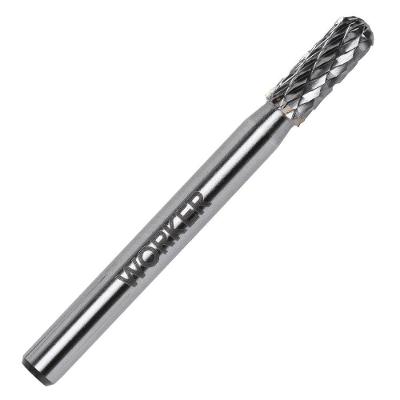 Lima Rotativa Worker Cilíndrica com Topo Esférico 6mm em Aço e Carbeto de Tungstênio Bivolt