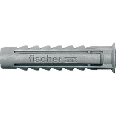 Bucha de Nylon SX 6 X 40 com Rebordo Expansão 4 Vias Branco Fischer 1000 Unidades
