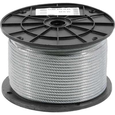 Cabo de Aço 3521048719 Flexível com PVC Transparente 4,76MM Alma de Fibra Vonder 100M