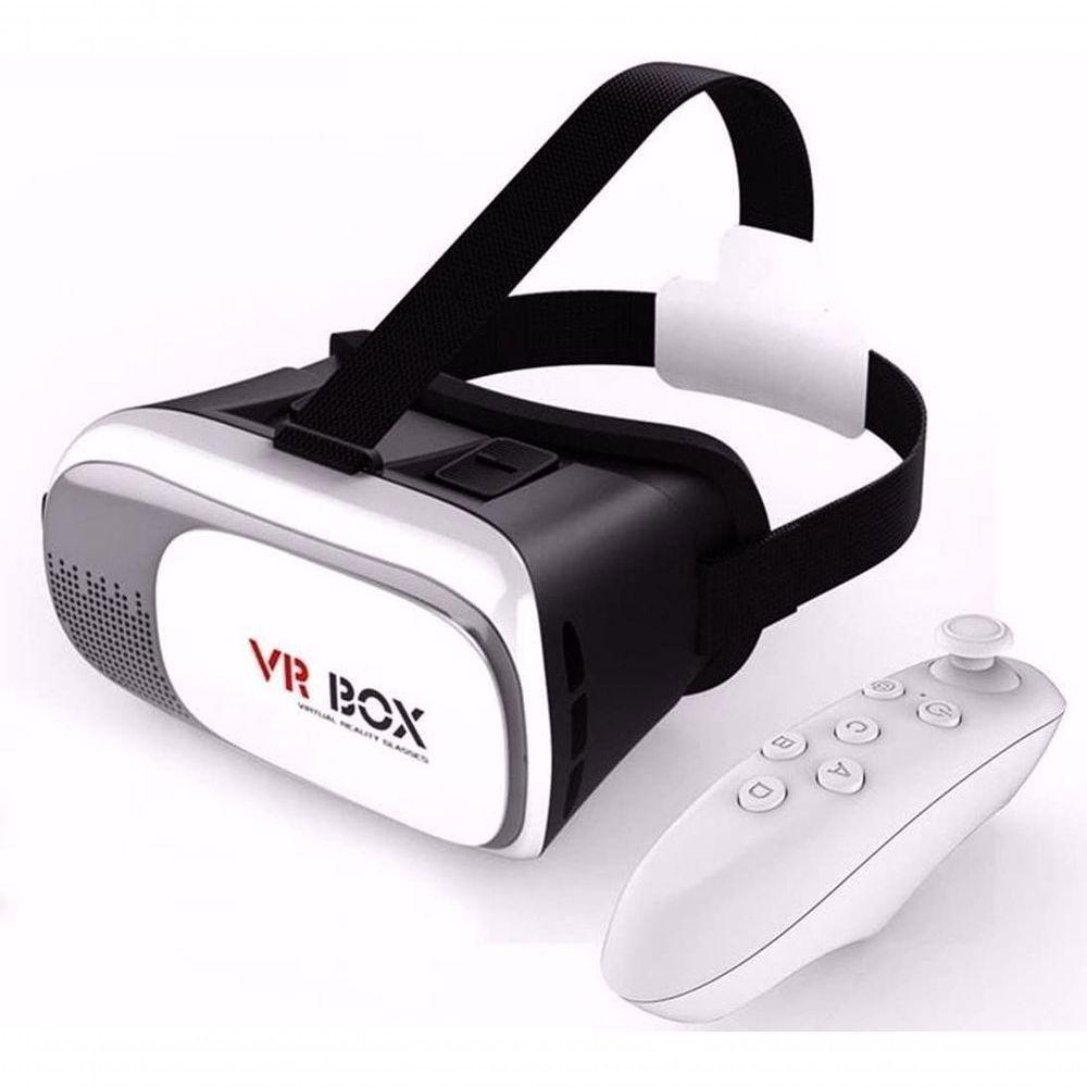 Óculos Realidade Virtual 3D Vr Box + Controle - Bluetooth 2.0 - 4