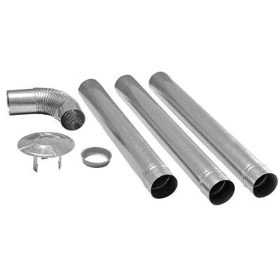 Chaminé para Fogão a Lenha Kit com Adaptador 110-115mm Galvanizado Zatti