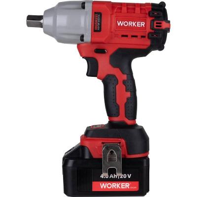 Chave de Impacto a Bateria 1-2 20V Brushless com Motor Digital Torque 620NM Worker