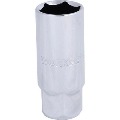 Chave de Vela Soquete Sextavado para Velas em Cr-V Encaixe 1-2 21mm Cromado Worker
