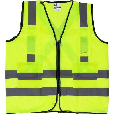 Colete Refletivo Worker com 4 Bolsos Alta Visibilidade Amarelo 100% Poliéster GG
