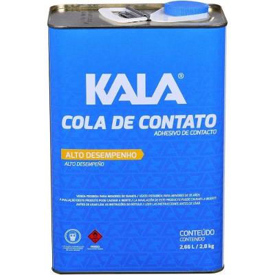 Cola de Contato Adesivo para Madeira Couro Metais Secagem Rápida Lata 2,8kg Kala
