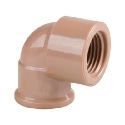 Conexão Soldável Joelho Liso Rosca 90 graus  90 X 25 X 1-2 Branco Plastubos