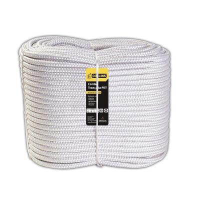 Corda Pet Trançada Branca 3mm X 400m Collins com Resistência a Raios UV