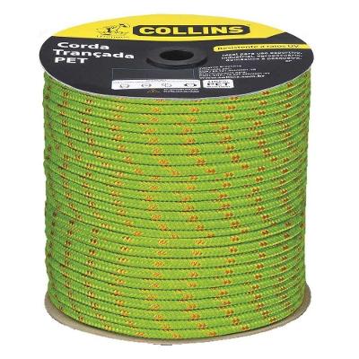 Corda Pet Trançada Colorida Collins 4MM X 220M com Resistência UV e Carretel