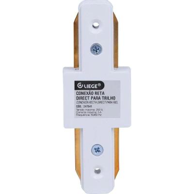 Conexão para Trilho Direct Reta Bivolt 250V Branco Plástico Liege Cosmetics