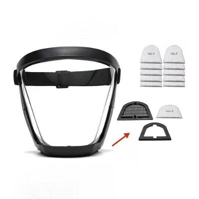 Máscara de Proteção Facial com Filtro PM 2,5 Contra Poeira Preto OEM com 10 Filtros