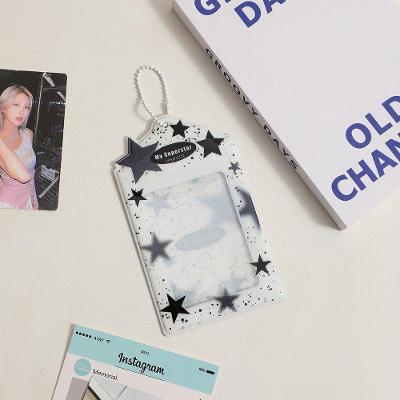 Capa Protetora para Cartão Fotográfico OEM Ins Star Photocard em PVC 3 Polegadas Preto