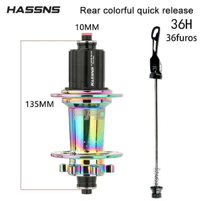 Cubo Traseiro para Bicicleta MTB Pro7 6 Pawls 120 Sons 7-12 Velocidades Preto HASSNS 32-36 Furos