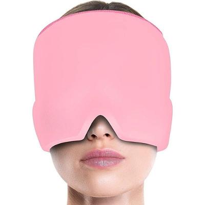 Touca Terapêutica para Enxaqueca Ice Pack com Terapia Quente e Fria Rosa OEM 42CM a 66CM