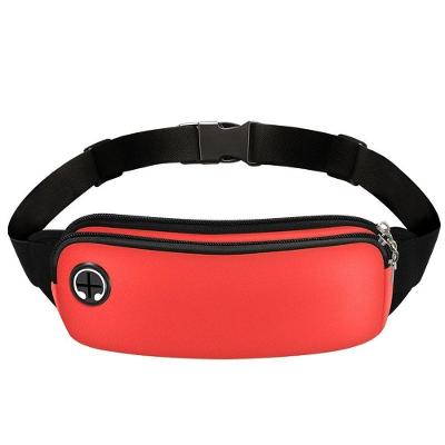Pochete Esportiva OEM Multicamadas com Alça Ajustável e Orifício para Fone Preto Unissex