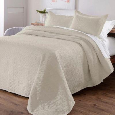 Kit Colcha Casal Diamante 100% Poliéster Matelassê Macia Dupla Face Branco Decorella 3 PEÇAS