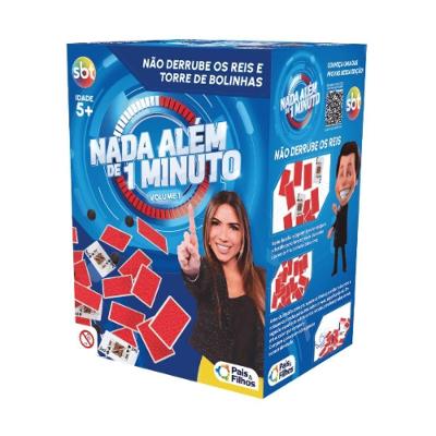 Jogo de Habilidade Não Derrube os Reis com Desafios de 60 Segundos e Coordenação Motora Branco Pais