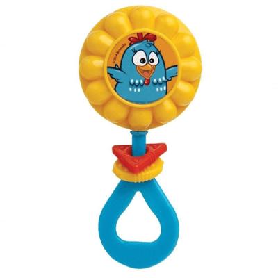 Chocalho Girassol Galinha Pintadinha com Gira-Gira Amarelo Elka