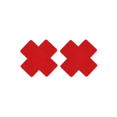 Adesivo de Seios Forma de X Poliester Cetim Branco Unidade Yaffa Lingerie