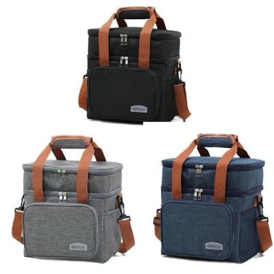 Bolsa Térmica Duas Camadas Poliéster Catiônico Impermeável Isolamento Duplo para Piquenique OEM