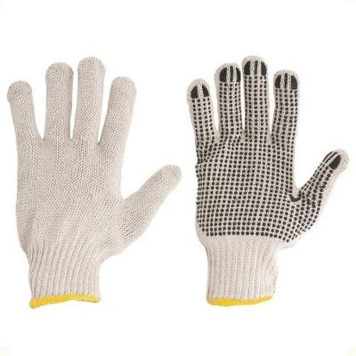 Luva de Proteção Pigmentada 4 Fios Algodão Tricotado Branco OEM 12 PARES