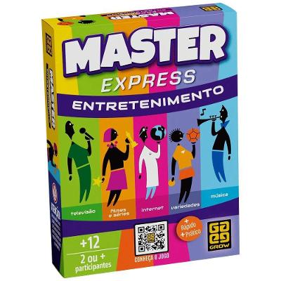 Jogo de Cartas Master Express Estratégia e Raciocínio Rápido Branco Grow 100 Cartas