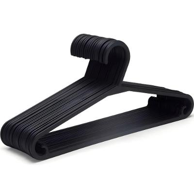 Kit de Cabides 0018 Organizador para Guarda Roupa Plástico Resistente Preto Dasplast