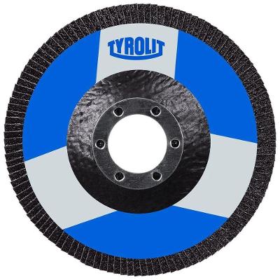 Disco de Lixa Flap G60 para Lixamento e Rebarbação Zircônio Tyrolit 178x22,23MM