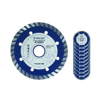 Disco Diamantado Turbo Heavy Duty para Tijolo Concreto Azulejo Cerâmica Granito com Acabamento Turbo