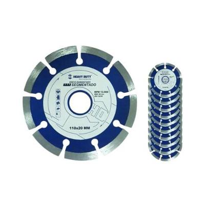 Disco Diamantado Segmentado 110 X 20mm Aço Ultra Resistente Heavy Duty