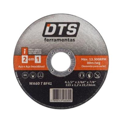 Disco de Corte DTS Modelo DISCO de CORTE ACO-INOX 4,5X1,2MM-DTS com Corte Preciso para Aço e Inox
