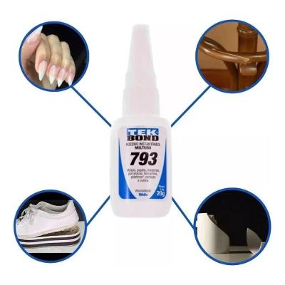 Kit Cola Instantânea Tekbond 793 Multiuso Alta Resistência 3 Frascos de 20g OEM
