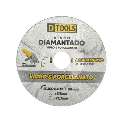 Disco Diamantado 115mm X 22mm para Corte de Vidro e Porcelanato com Anel de Redução Dtools